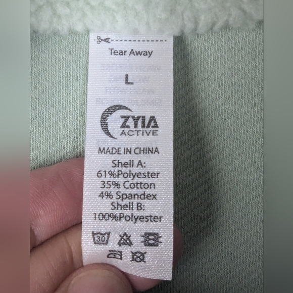Zyia Mint Green Large Fleece Jacket In Great Condition - Picture 3 of 12